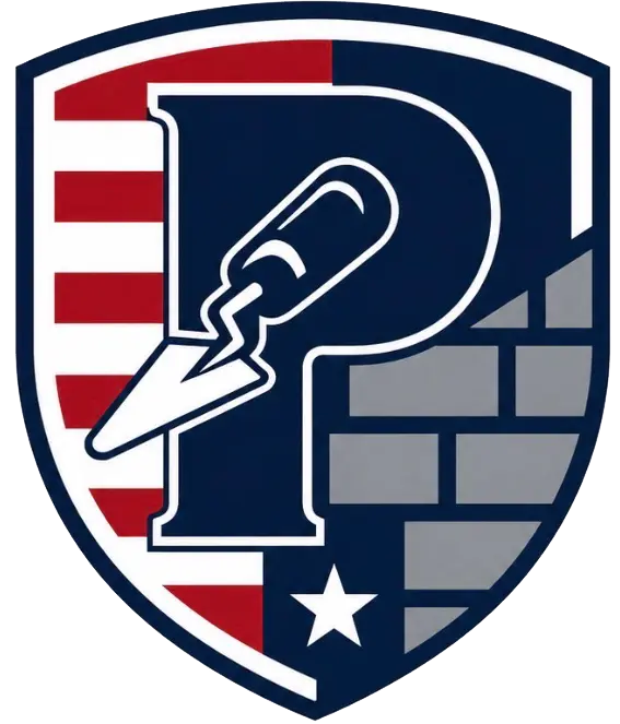 Patriot Masonry LLC shield logo